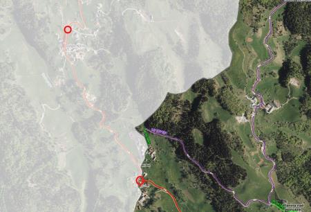 Označena sta začetek in konec zapore ceste